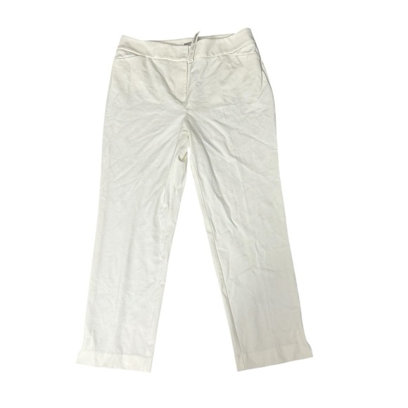 Chico’s White Seasonless Ponte Ankle Pants Size 10 - Picture 1 of 5